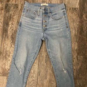 Madewell; 9” High Rise Skinny Cropped
